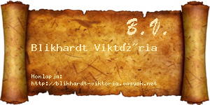 Blikhardt Viktória névjegykártya